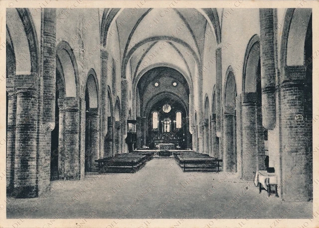 ABBADIA CERRETO Abbazia interno Piazza della Vittoria Lodi Cartolina