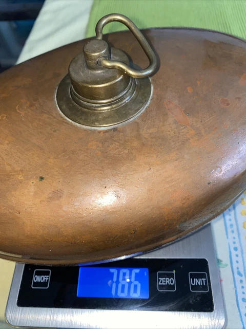 Schöne alte antike Wärmflasche Bettflasche Rein Kupfer Spezial