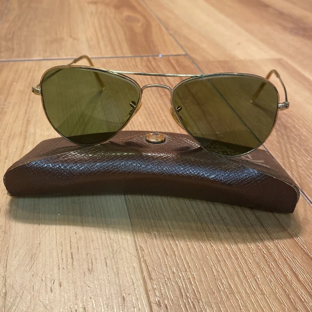 Vintage Ray Ban B&L Aviator Pilot Sunglasses 1/10 12k GF Bausch & Lomb