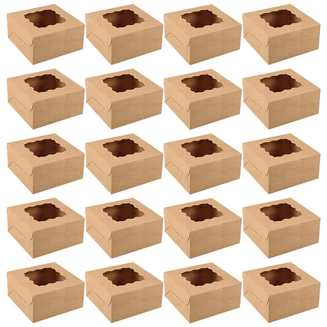 Ventana para bebé caja de pan embalaje de pastel caja de cartón caja de galletas 20 piezas
