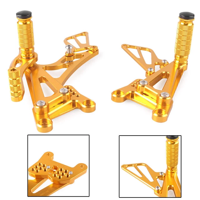 Poggiapiedi regolabile poggiapiedi per Yamaha YZF R1 2007 - 2008 oro nuovo