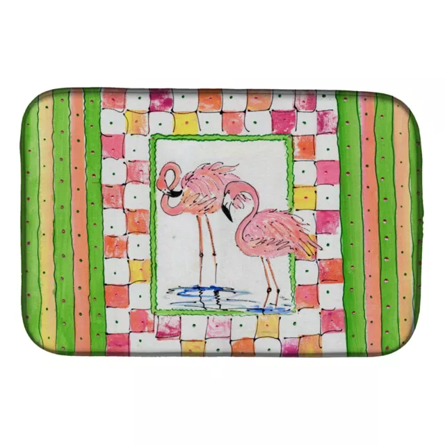 "Caroline's Treasures Bird - Flamingo Dish Drying Mat, 14"" x 21"", Multicolor"