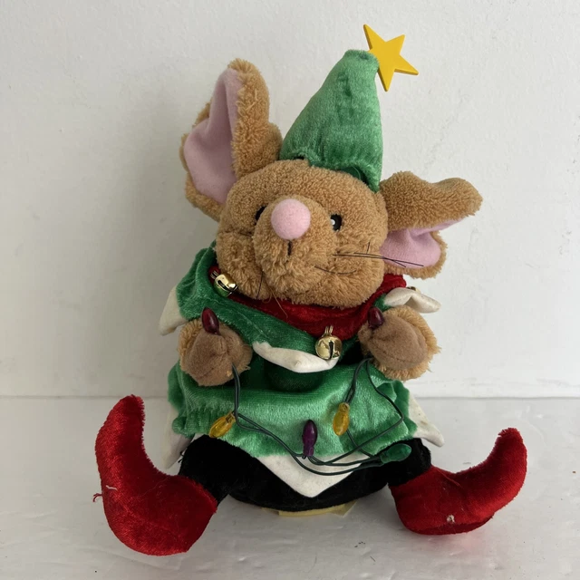 Gemmy Rapping Mouse GEMMY HOLIDAY PALS Animated Christmas Elf Mouse 9