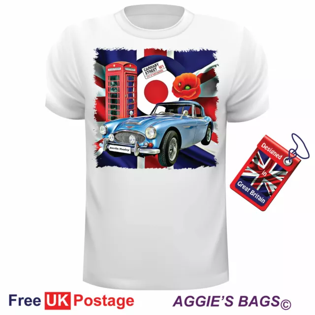 Car Art Design Classic Austin Healey T Shirt Can Be Personalised Unofficial