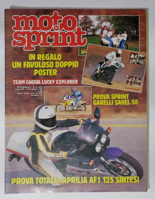 60533 Motosprint 1988 a. XIII n. 41 - Aprilia AF1 125 / Garelli Sahel 50 +POSTER