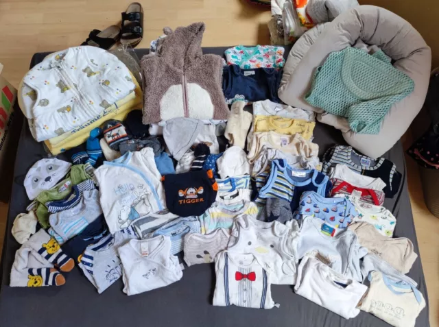 Kleiderpaket Baby Jungen Größe 50/56 Über 64 Teile Neugeborene Babykleidung