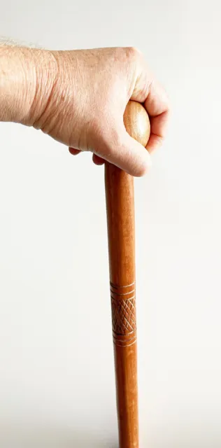 Original 1920 Style African Rosewood Ironwood Mahogany Walking Hiking Stick