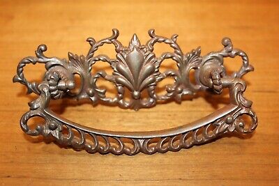 One (of Two) Antique Victorian Ornate Cast Bronze Drop Bail Drawer Pull  G-35