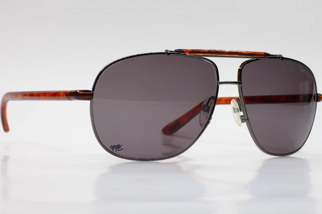 Tom Ford TF243 Adrian Gray Aviator Square 12A Dark Bronze Sunglasses 62-13-145mm 3