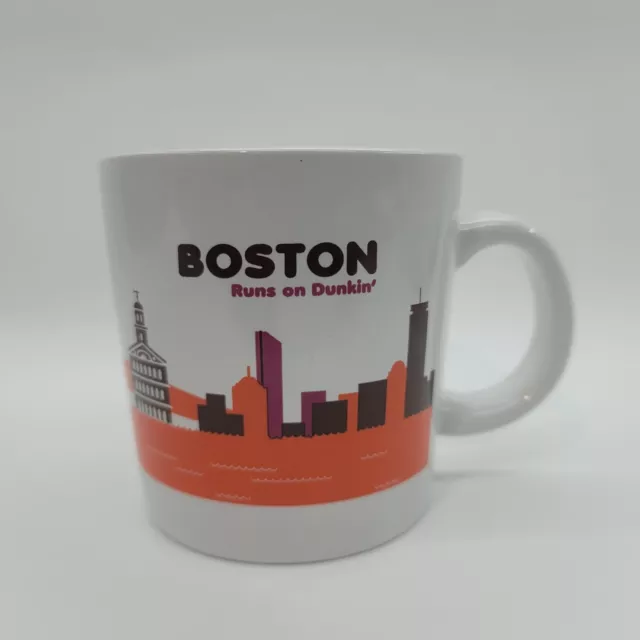 Dunkin' Dounuts Boston Runs on Dunkin' Coffee Mug Cup Water Front Orange