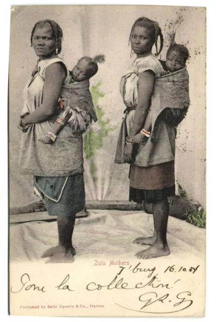 PC SOUTH AFRICA, ZULU MOTHERS, Vintage Postcard (b33197)