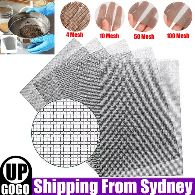 4/10/50 Mesh Stainless Steel Woven Wire Filtration Filter Screen Sheet 20x30cm