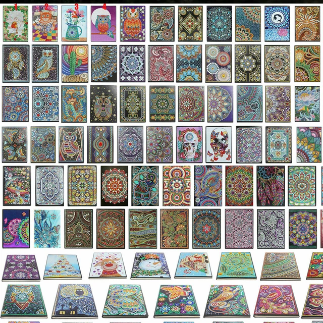 DIY Special Shaped Diamond Painting 50 Pages A5 Notebook Art Diary Book