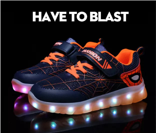 Sneaker Led Light Up Spiderman Natale scarpe regalo ragazzi ragazze bambini yt