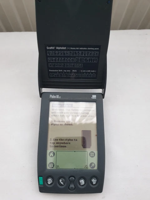 Vintage Palm IIIx  3Com PDA - Working but missing Stylus Pen