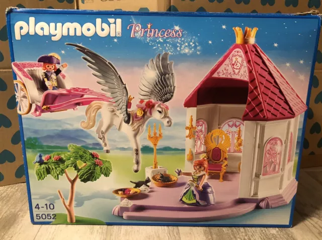 Playmobil Princess 5052 Pegasus Kutsche beim Königspavillion f. Komplett MitOVP