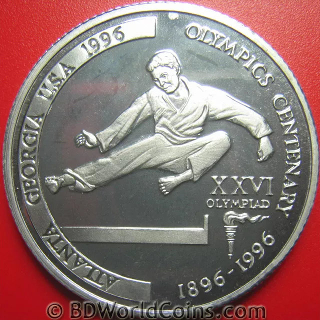 1996 Tanzania 2000 Shilingi Error Aluminum Proof Taekwondo Mint=25 Coins! Reeded