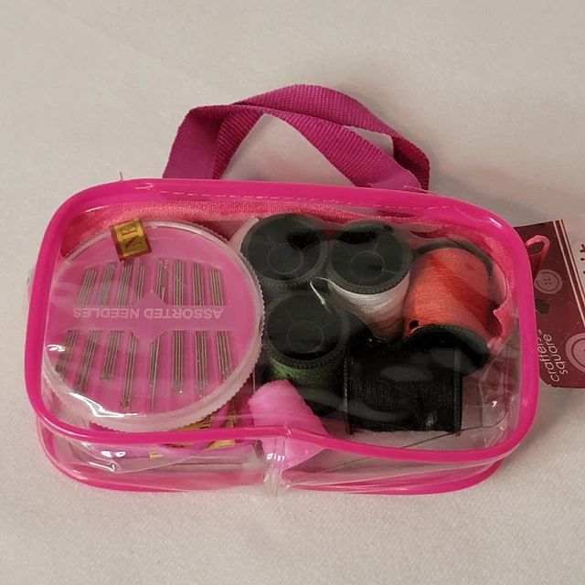 Kit de costura de viaje reparación rápida en estuche con cremallera