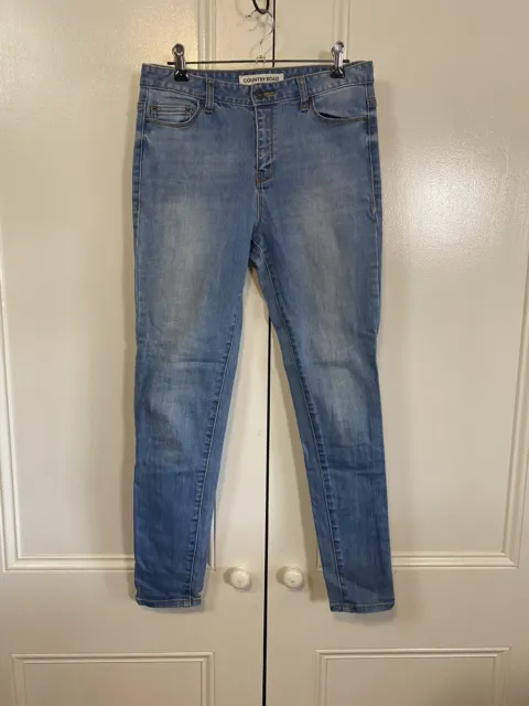 Country Road Ladies Size 8 Blue Denim Skinny Jeans Excellent Condition