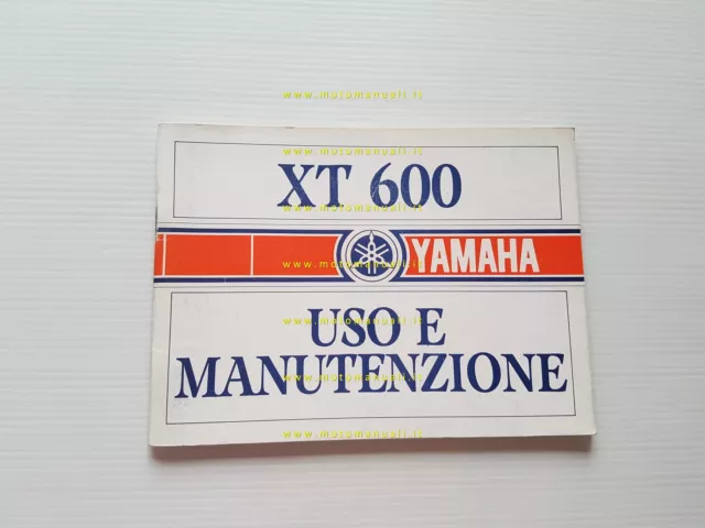 Yamaha XT 600 1984 manuale uso manutenzione libretto originale italiano