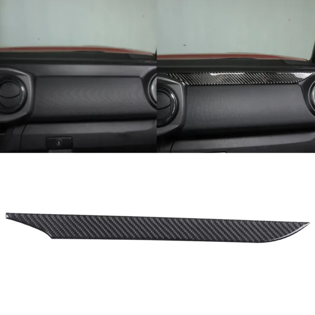 Carbon Fiber Copilot Dashboard Panel Cover Trim Fit For Toyota Tacoma 2015-2020