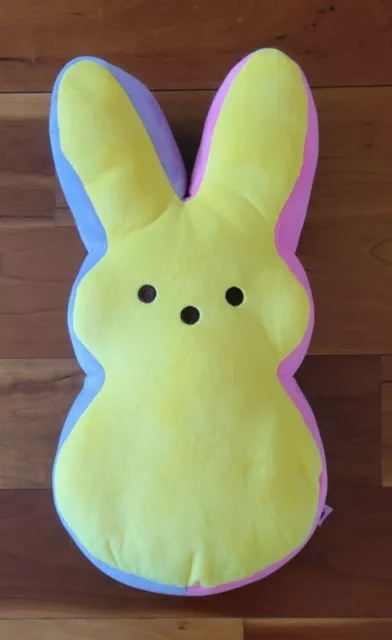 Peeps Easter Bunny Rabbit Colorblock pink purple yellow blue Plush 17"