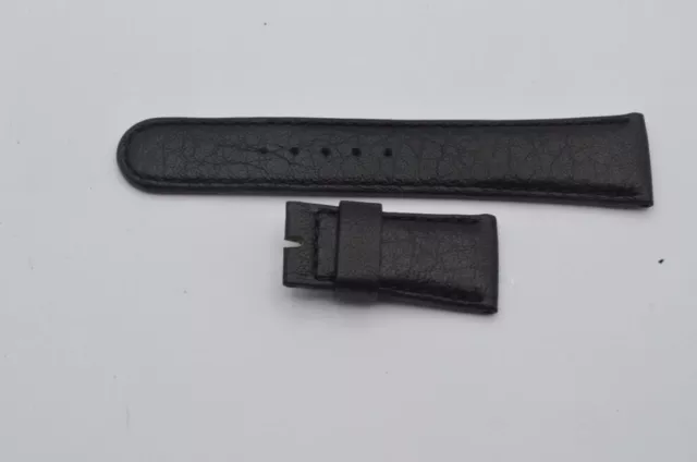 Rolex Leder Armband 20Mm Für Faltschliesse 16Mm Schwarz Vintage Rar