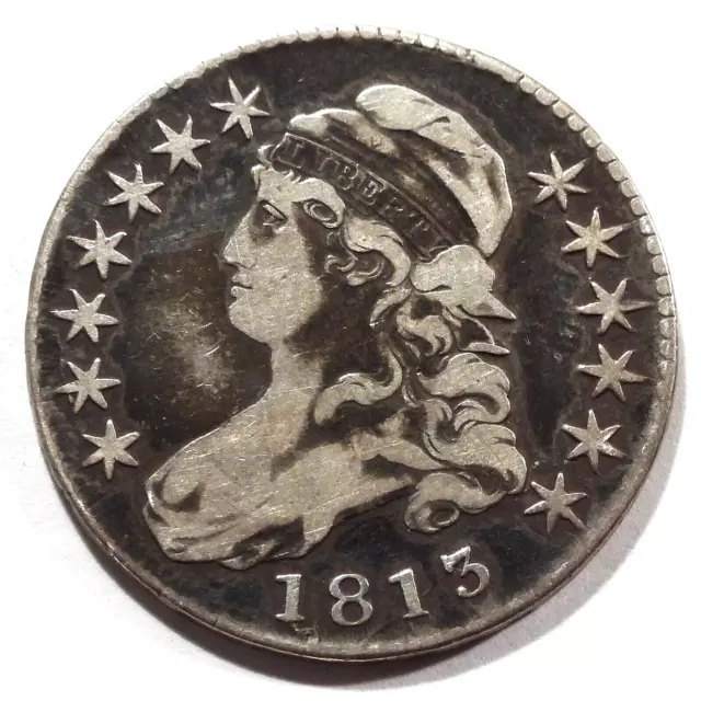 1813 Capped Bust Silver Half Dollar in Fine Condition    (267)