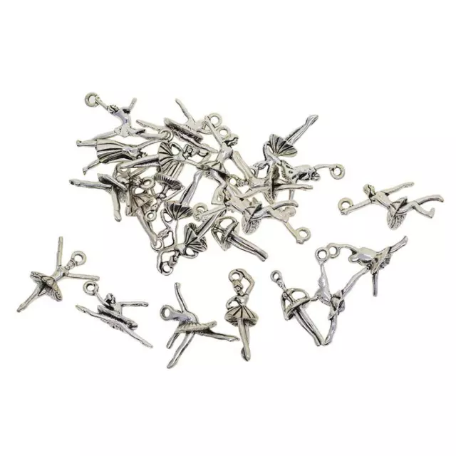 24pcs Ballet Forme Charms Pendentifs Résultats pour DIY Collier Fabrication de