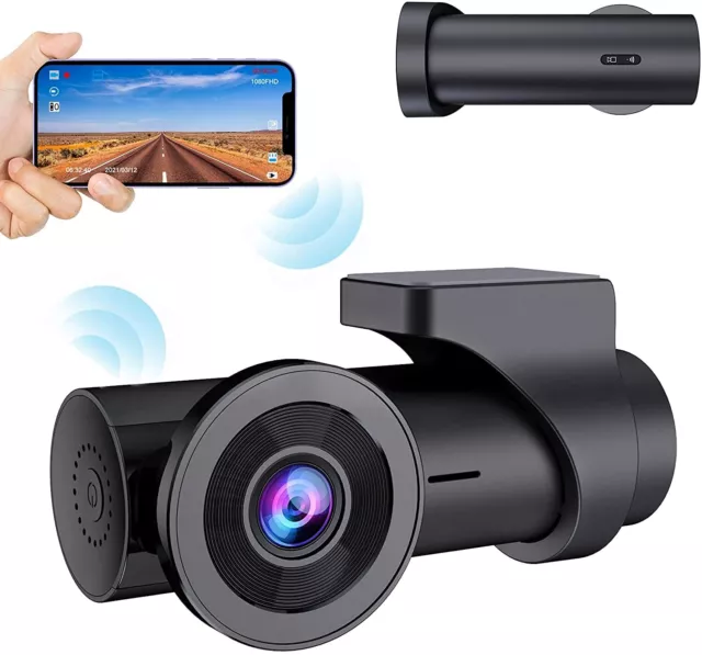 Dashcam Full HD 1080p, Caméra Voiture avec Micro, Rotation 360°, Mode  Caméra Cachée - Français