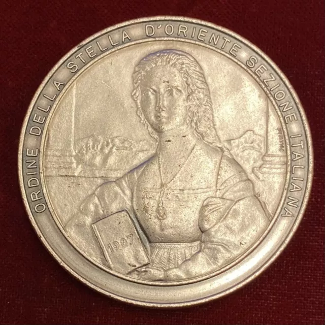 3607 - Medaglia Massoneria "Ordine della Stella d'Oriente Sezione Italiana" 1987