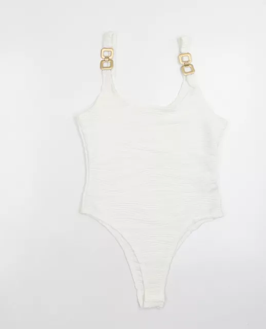 Body da donna bianco poliestere SheIn taglia M a scatto