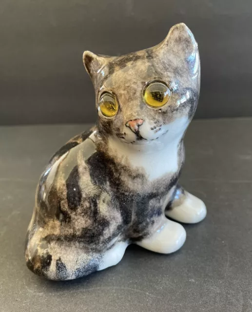 Jenny Winstanley Seated Tabby Cat Figurine  England 1