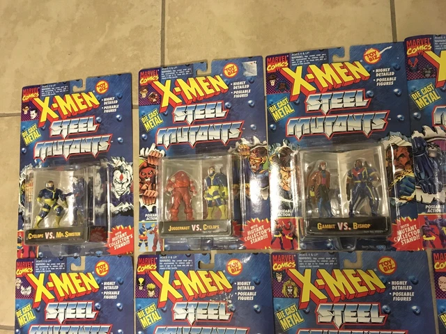 NEW 1994 Marvel X-Men Steel Mutants Die Cast Metal - Toy Biz Figures COMPLETE 8 2