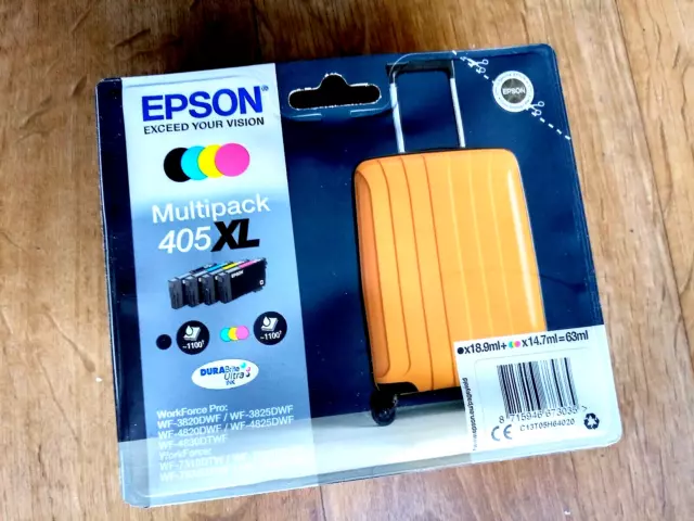 Epson 405XL Multipack 4 Cartouches d'encre Noir Cyan Magenta Jaune WorkForce/Pro