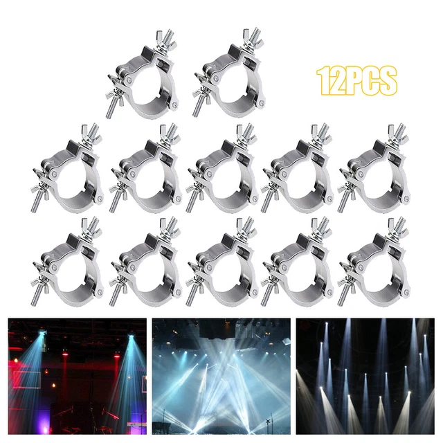 12Pcs Stage Par Light Clamps Hook Aluminum Alloy Truss O-Clamp Heavy Duty 220Lbs