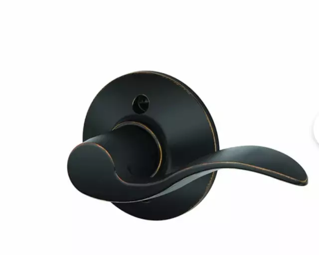 Schlage F170-ACC-RH 716 Accent Right Hand Non-Turning Lever One-Side Aged Bronze