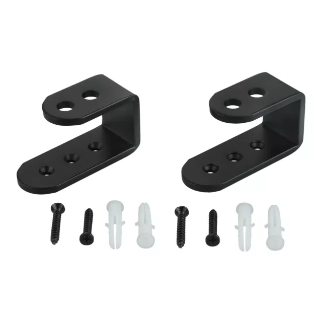 2 Set Useful Door Barricade Brackets Stopper For Home Barn Shed Garage Warehouse