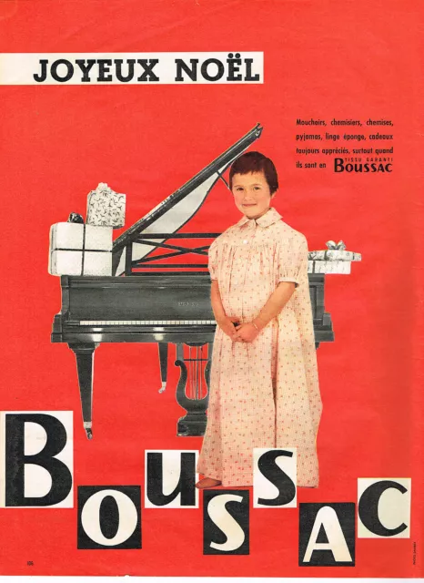 PUBLICITE ADVERTISING 014   1956   BOUSSAC  chemise de nuit lingerie