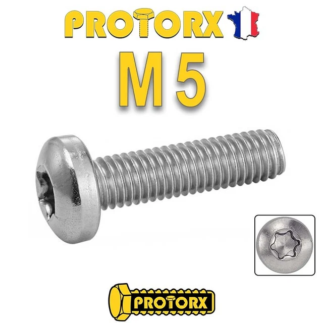 Vis Tête Cylindrique BOMBÉE SIX LOBES M5 x (10 à 30mm) | VMTCL ISO14583 INOX A2