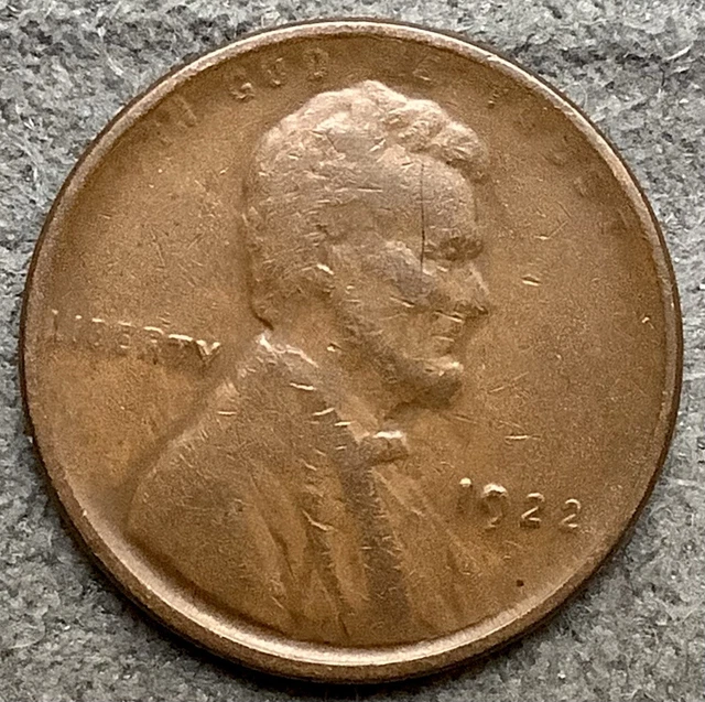 1922 D * Lincoln Wheat Cent Penny - Weak D ~  Free Ship A522