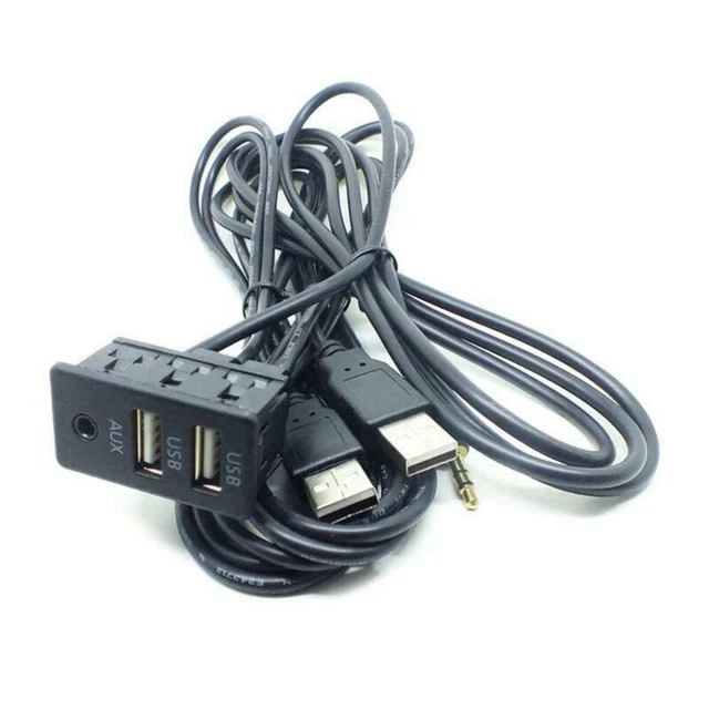 Q73C USB 3.0 Armaturenbrett-Kabel, 100 Cm – Doppelter Anschluss Für Auto, Boot & Motorrad