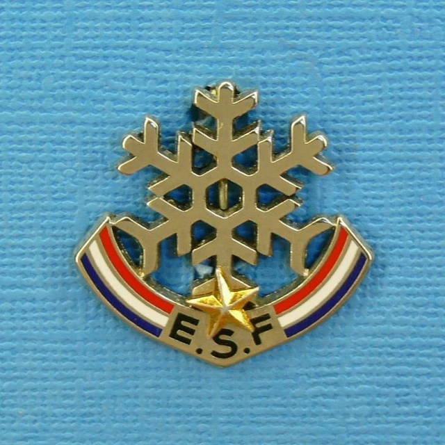 Insigne Fédération Française Ecole De Ski – Cristal – Vintage