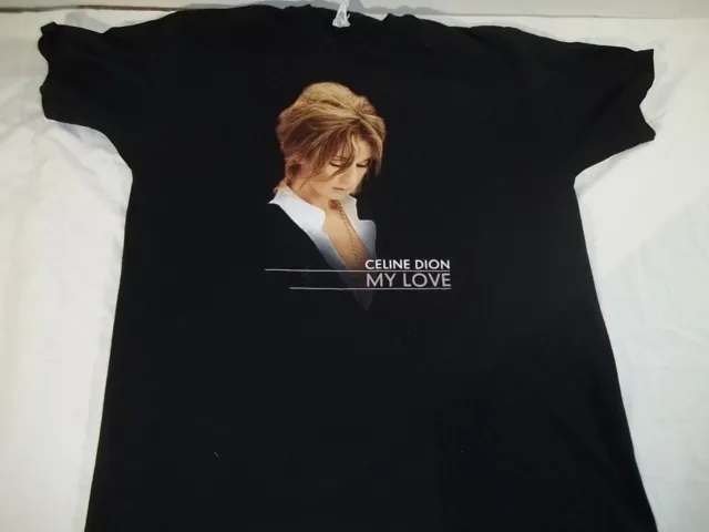 Celine Dion My Love Concert Tour T-Shirt Size XL