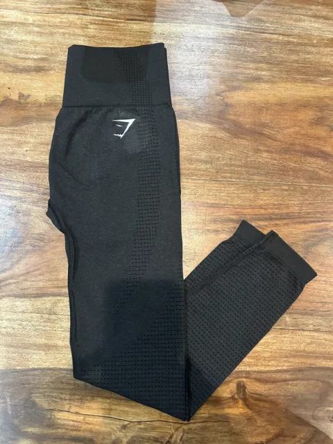 GYMSHARK VITAL SEAMLESS 2.0 Leggings Black Marl Size Medium