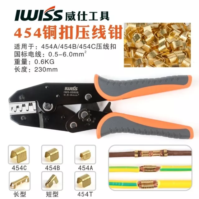 IWISS IWS-0560B 0.5-6MM2 Crimping Tool for 454A 454B 454C Crimper Pliers