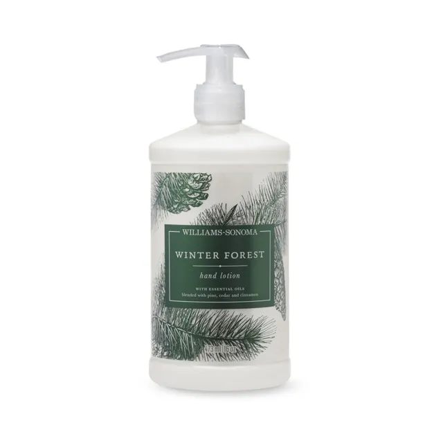 New Williams Sonoma Essential Oils Winter Forest Shea Hand Lotion + Pump 16oz