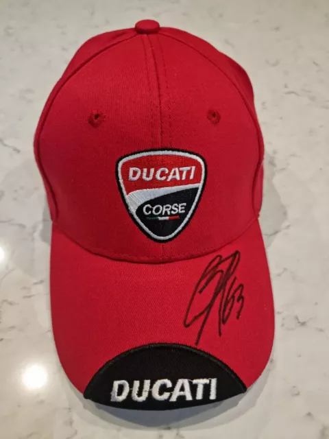 CAPPELLINO PECCO BAGNAIA 63 "AUTOGRAFATO" DUCATI originale CAP ufficiale nuovo