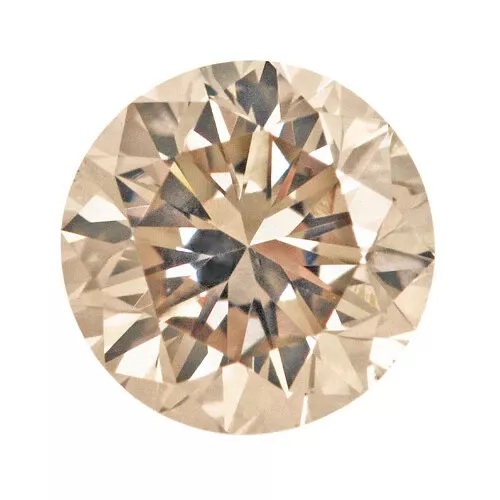 Round Brilliant Cut Champagne Chocolate Fancy Natural Diamond 3.25mm 0.15cts