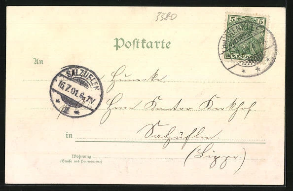 LITHOGRAPHIE HAHNENKLEE, VILLA Helene, Bockswiese, Kuttelbacher Teich